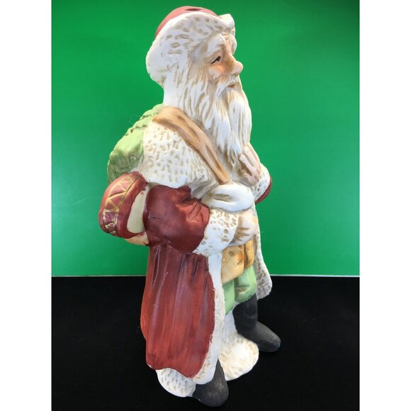 Vtg Santa Claus Saint Nicholas Figurine Porcelain Christmas Holiday Home Decor - Picture 6 of 16